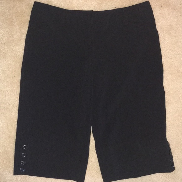 BCX Pants - BCX Black Bermuda Length Dress Shorts BCX Pants - BCX Black Bermuda Length Dress Shorts